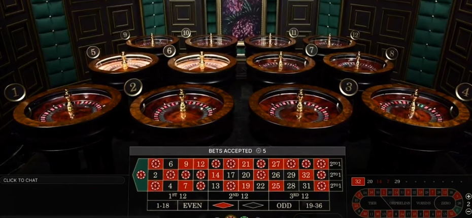 playing roulette